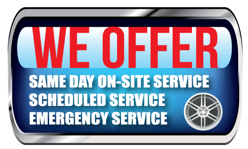 same day onsite service, emergency wheel repair